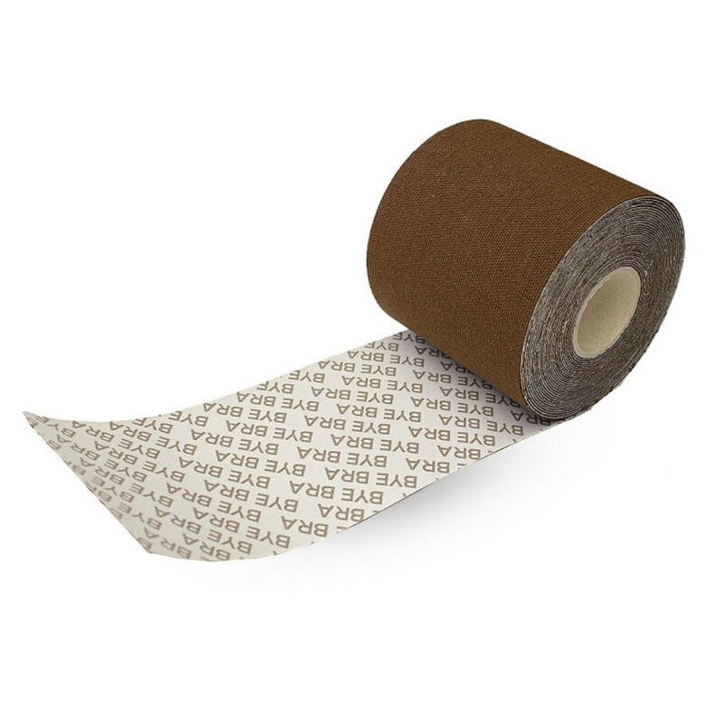 BYE-BRA - BODY TAPE 5 M X 6.5 CM + 3 PAIRS OF NIPPLE COVERS BROWN - Imagem de 2