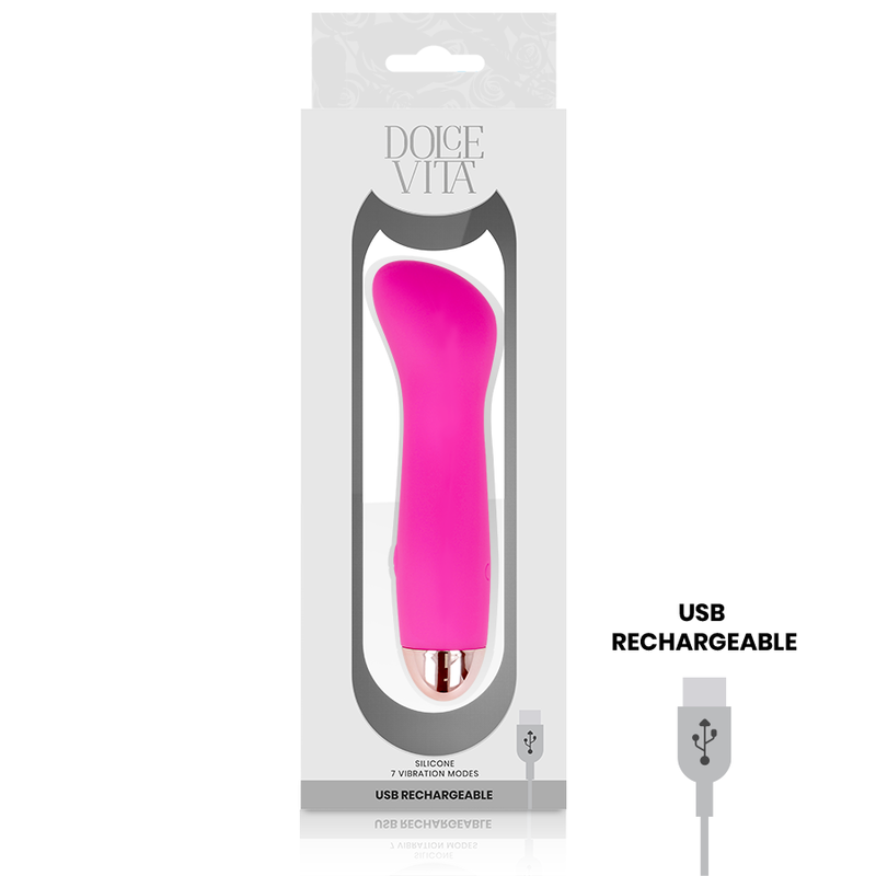 DOLCE VITA - RECHARGEABLE VIBRATOR ONE PINK 7 SPEED - Imagem de 4