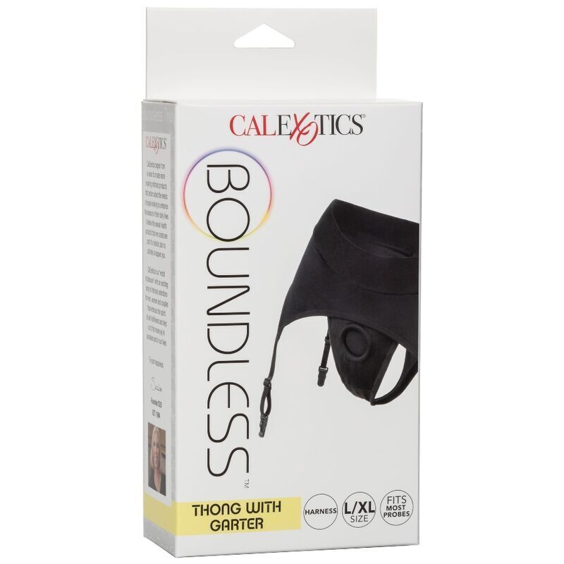 CALEXOTICS - BOUNDLESS THONG WITH GARTER S/M - Imagem de 4