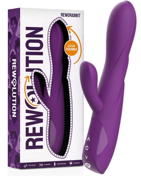 REWOLUTION - REWORABBIT FLEXIBLE VIBRATOR WITH RABBIT