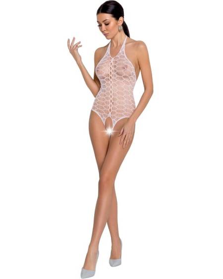 PASSION - WOMAN BS087 WHITE BODYSTOCKING ONE SIZE