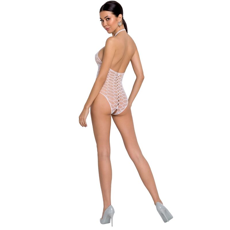PASSION - WOMAN BS087 WHITE BODYSTOCKING ONE SIZE - Imagem de 2