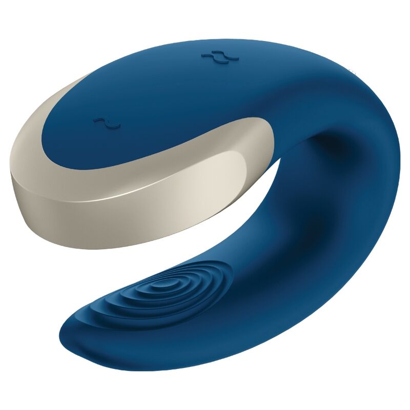 SATISFYER - DOUBLE LOVE LUXURY PARTNER VIBRATOR BLUE - Imagem de 2