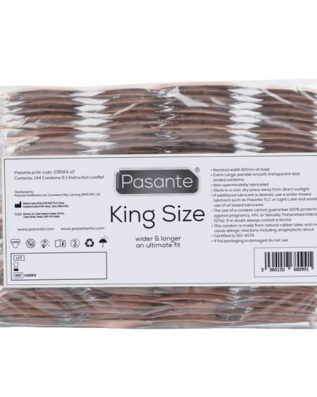 PASANTE - CONDOMS KING SIZE BAG 144 UNITS