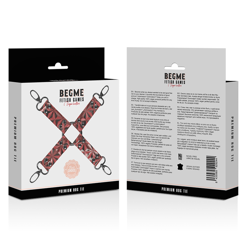BEGME - RED EDITION PREMIUM VEGAN LEATHER HOG TIE - Imagem de 5