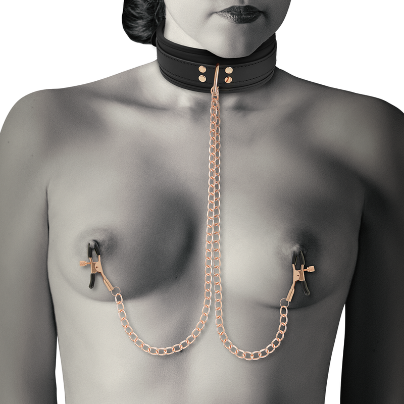 COQUETTE CHIC DESIRE - FANTASY NIPPLE CLAMP NECKLACE WITH NEOPRENE LINING - Imagem de 3