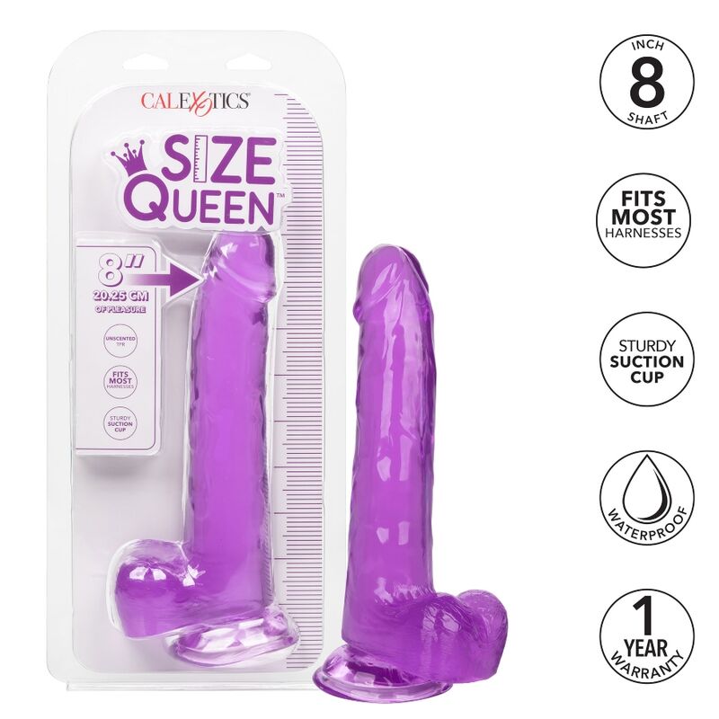 CALEXOTICS - SIZE QUEEN DILDO PURPLE 20.3 CM - Imagem de 2