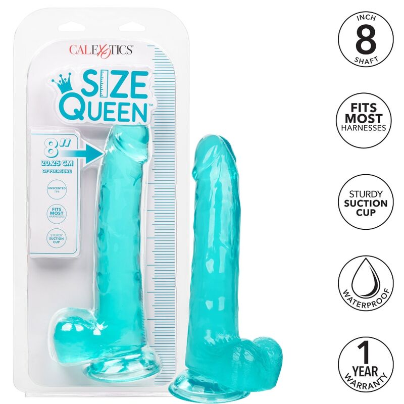 CALEXOTICS - SIZE QUEEN DILDO BLUE 20.3 CM - Imagem de 2