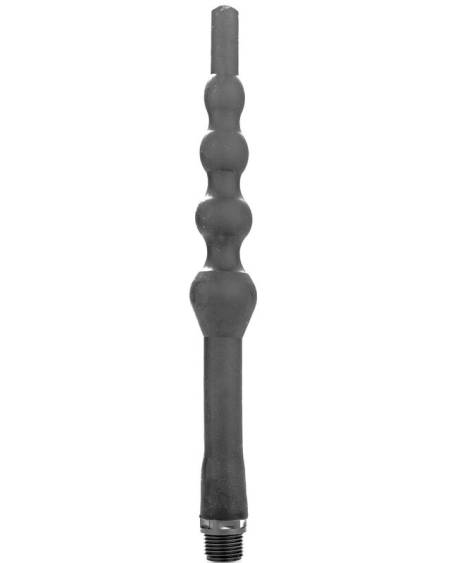 ALL BLACK - BEADED SHOWER ANAL SILICONE 27 CM