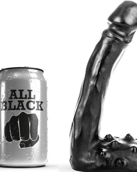 ALL BLACK - DILDO REALISTIC 19 CM