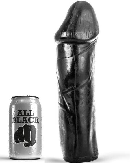 ALL BLACK - DONG 28 CM WITHOUT TESTICLES