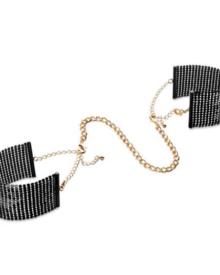 BIJOUX - DÉSIR MÉTALLIQUE BLACK METAL MESH HANDCUFFS