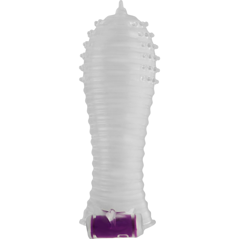 OHMAMA - TEXTURED PENIS SHEATH WITH VIBRATING BULLET - Imagem de 3
