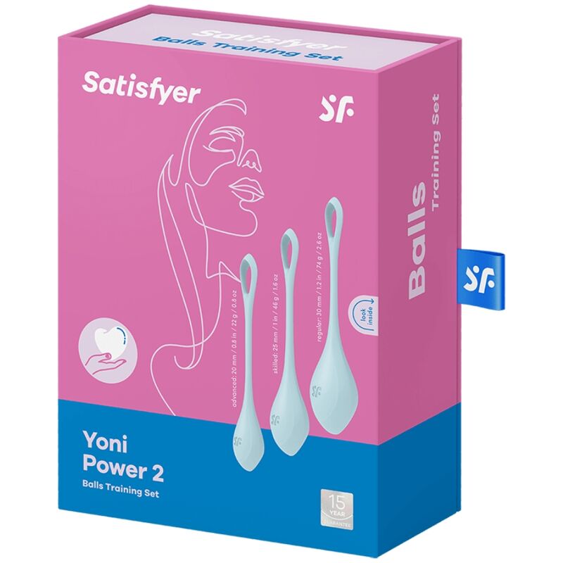 SATISFYER - YONI POWER 2 TRAINING SET BLUE - Imagem de 3