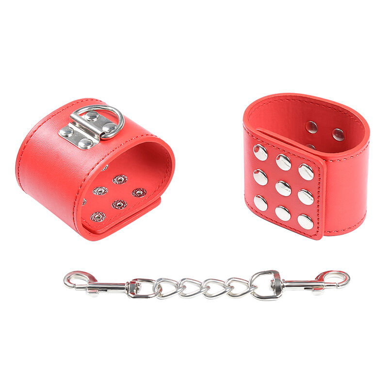 OHMAMA FETISH - RED HANDCUFFS WITH SNAP CLOSURE - Imagem de 2