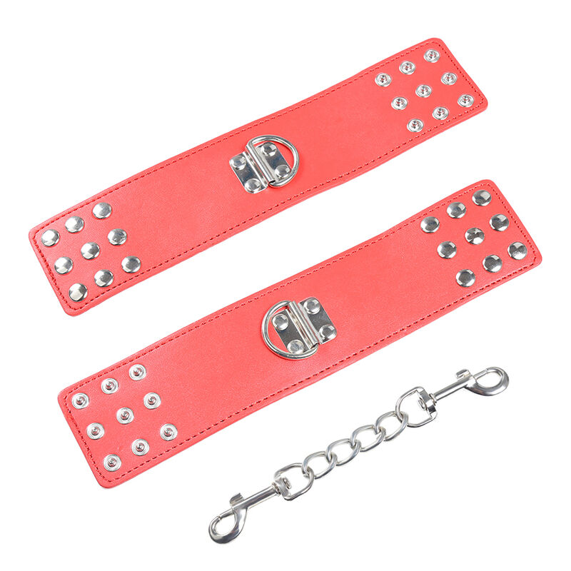 OHMAMA FETISH - RED HANDCUFFS WITH SNAP CLOSURE - Imagem de 4