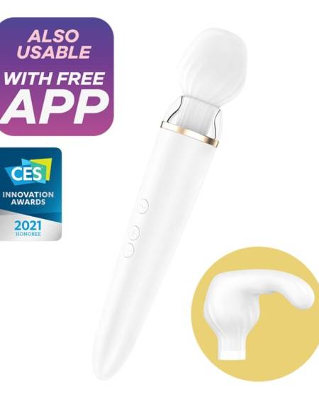 SATISFYER - DOUBLE WANDER APP WHITE
