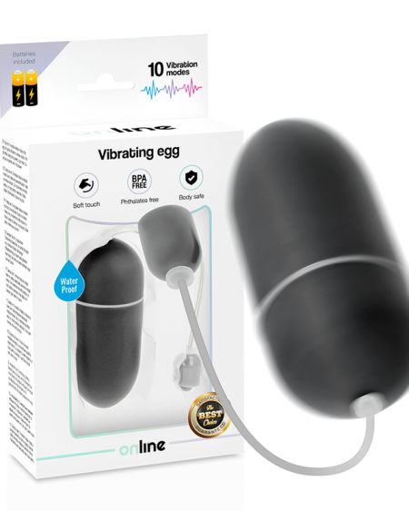 ONLINE - WATERPROOF VIBRATING EGG BLACK