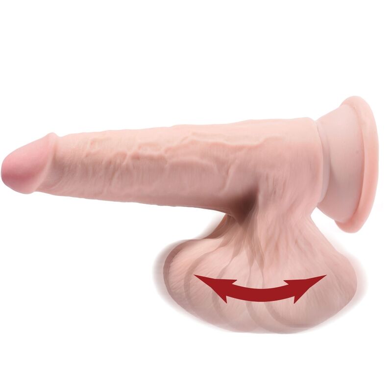 KING COCK - PLUS 3D DILDO SWINGING BALLS 15.2 CM LIGHT SKIN - Imagem de 4