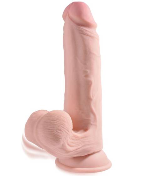 KING COCK - PLUS 3D DILDO SWINGING BALLS 12.7 CM