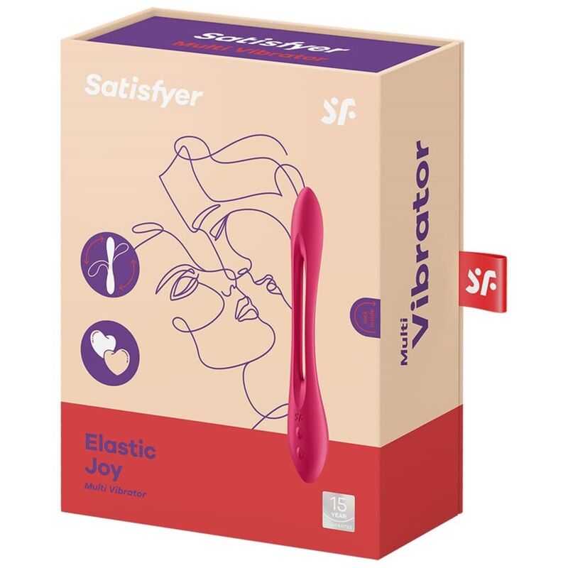 SATISFYER - ELASTIC JOY MULTI VIBRATOR RED - Imagem de 4