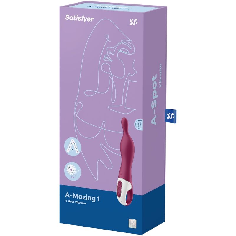 SATISFYER - AMAZING 1 ASPOT VIBRATOR BERRY - Imagem de 3
