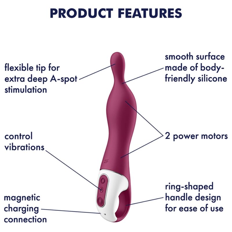 SATISFYER - AMAZING 1 ASPOT VIBRATOR BERRY - Imagem de 4