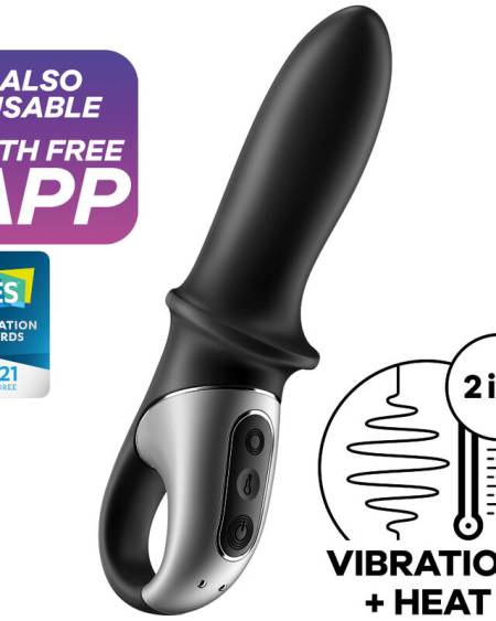 SATISFYER - HOT PASSION ANAL VIBRATOR APP BLACK
