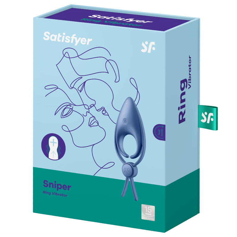 SATISFYER - SNIPER ANILLO VIBRADOR NEGRO - Imagem de 3