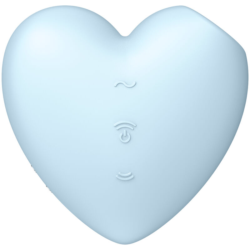 SATISFYER - CUTIE HEART ESTIMULADOR Y VIBRADOR AZUL - Imagem de 2