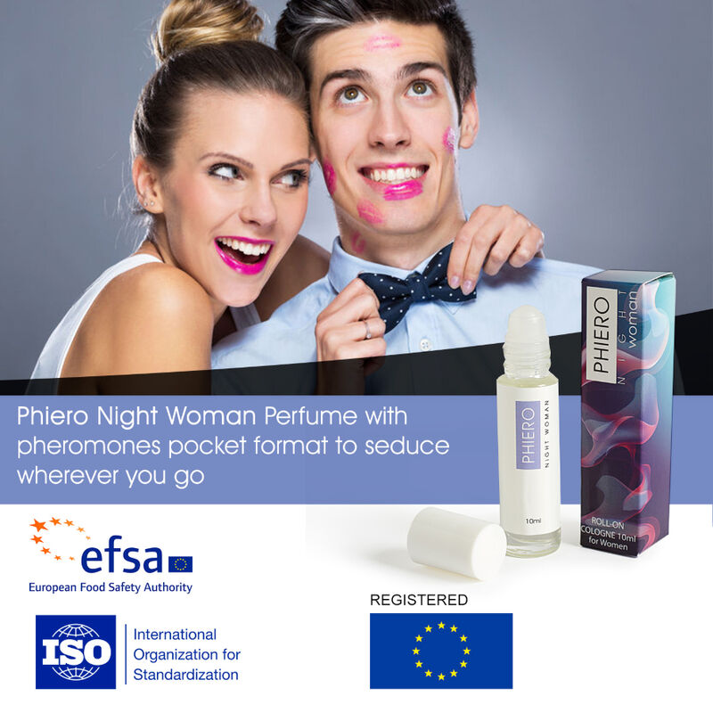 500 COSMETICS - PHIERO NIGHT WOMAN. PERFUME WITH PHEROMONES IN ROLL-ON FORMAT FOR WOMEN - Imagem de 2