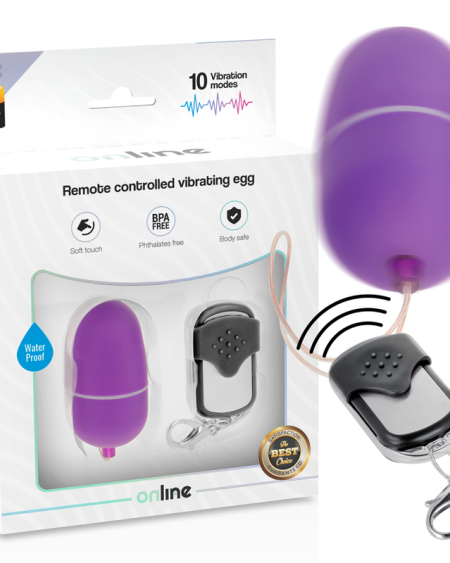 ONLINE - REMOTE CONTROL VIBRATING EGG M PURPLE