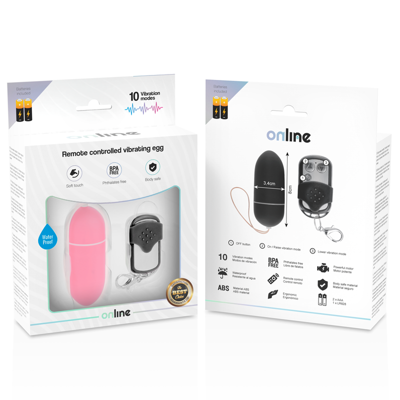ONLINE - REMOTE CONTROL VIBRATING EGG L PINK - Imagem de 5