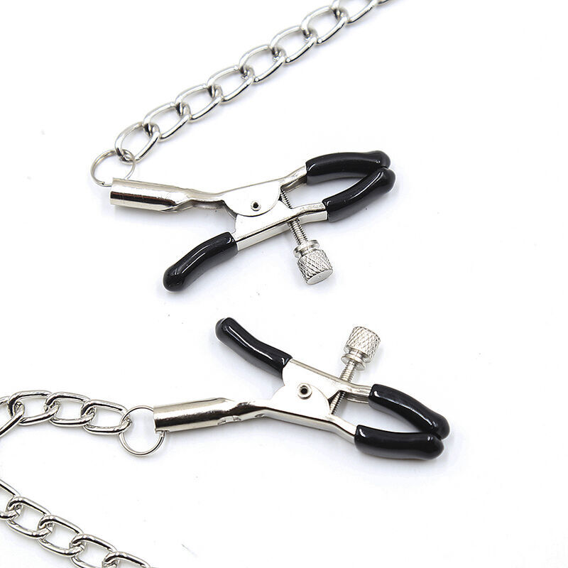OHMAMA FETISH BLACK BALL GAG WITH NIPPLE CLAMPS - Imagem de 2