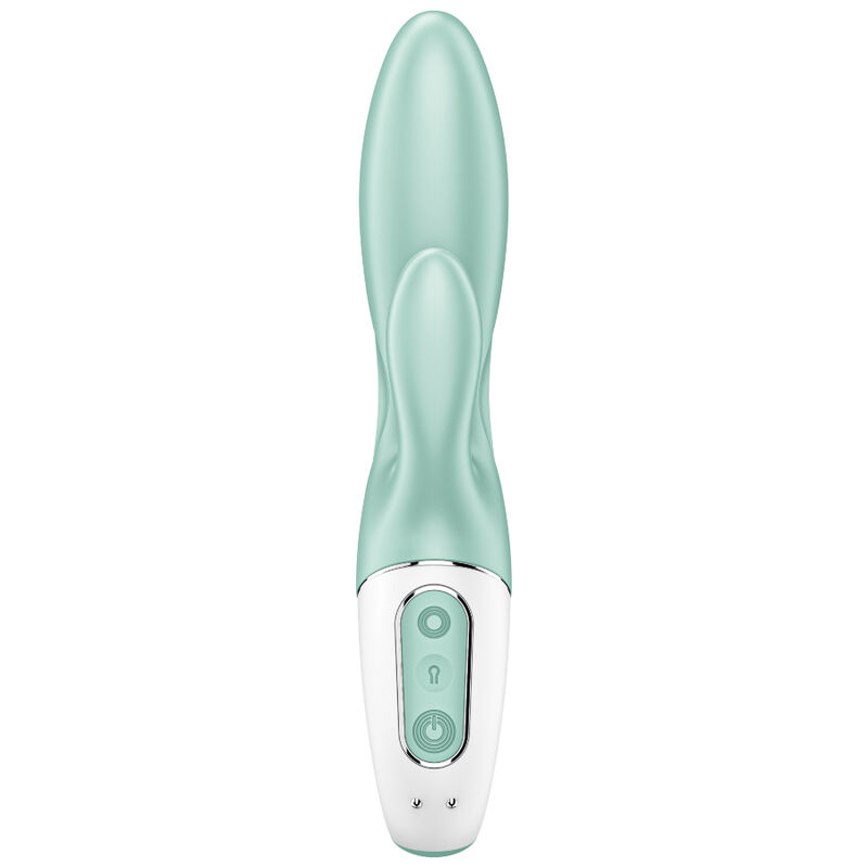 SATISFYER - AIR PUMP BUNNY 5+ INFLATABLE RABBIT VIBRATOR APP GREEN - Imagem de 2
