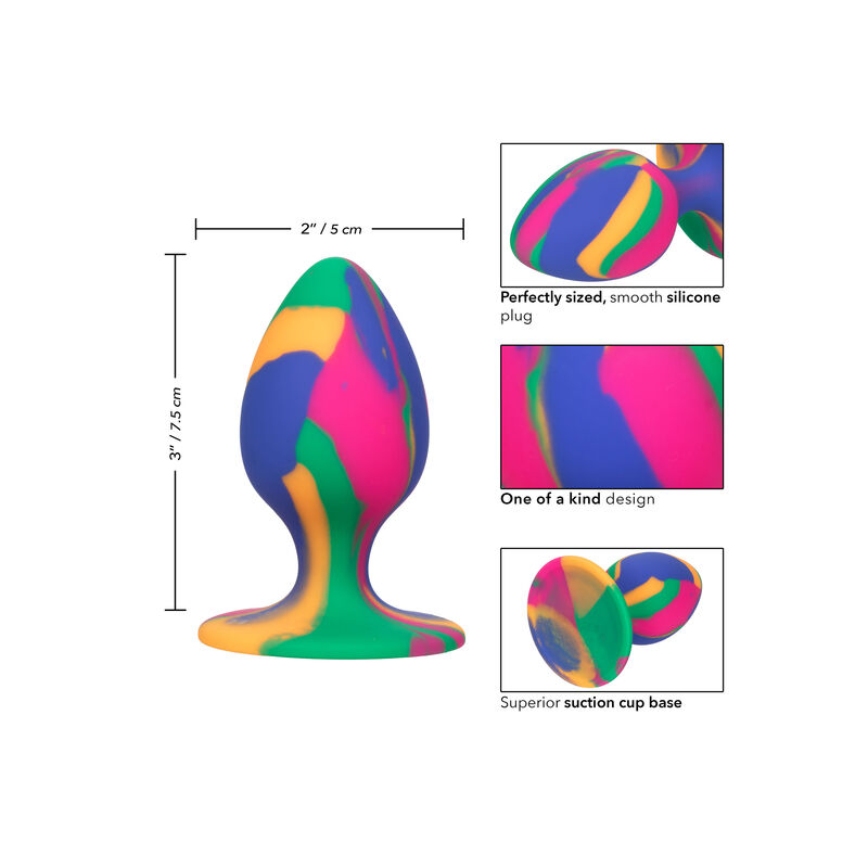 CALEXOTICS - CHEEKY MEDIUM TIE-DYE PLUG ANAL - Imagem de 3