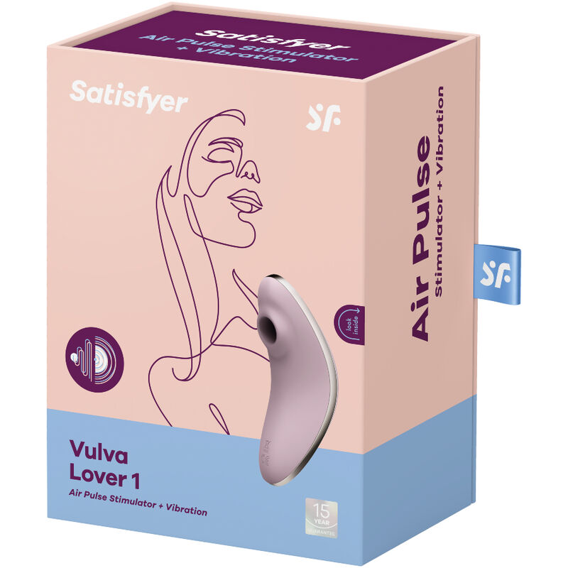 SATISFYER - VULVA LOVER 1 ESTIMULADOR Y VIBRADOR AZUL - Imagem de 4