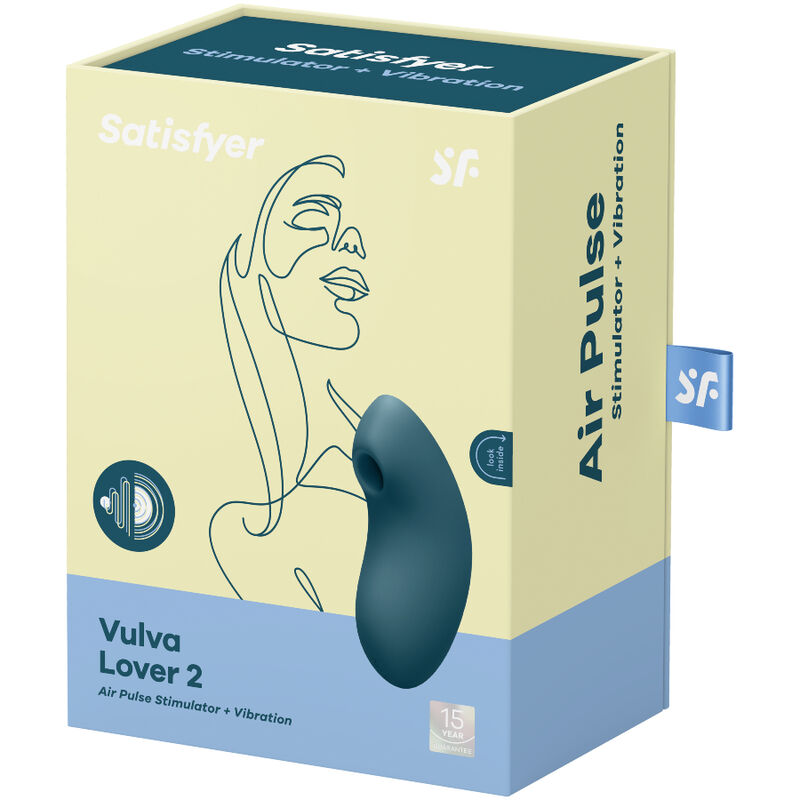 SATISFYER VULVA LOVER 2 ESTIMULADOR Y VIBRADOR - AZUL - Imagem de 4