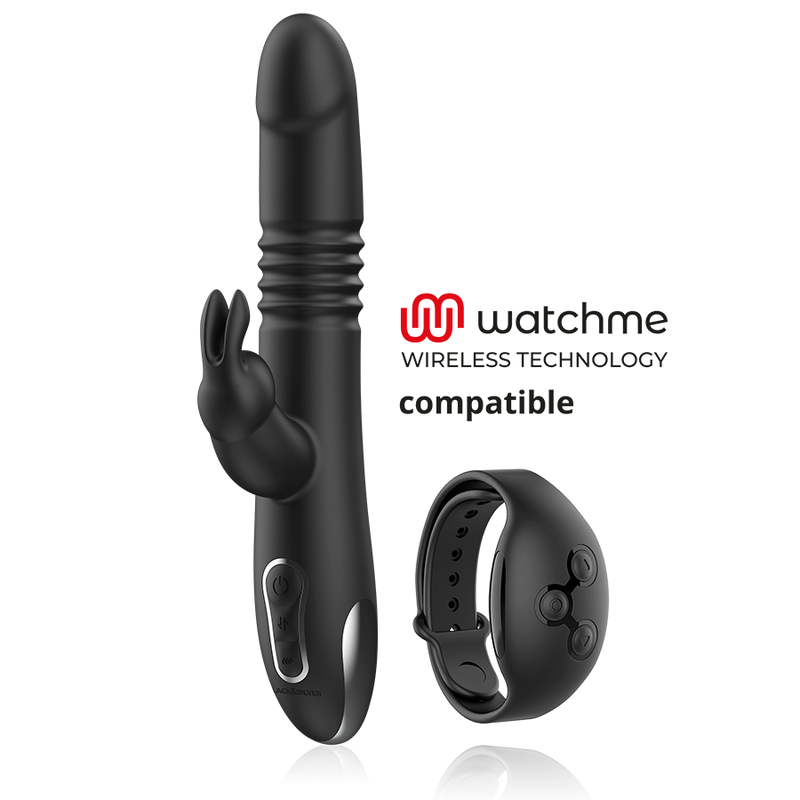 BLACKSILVER - KENJI UP DOWN RABBIT VIBRATOR + WATCHME REMOTE CONTROL - Imagem de 2