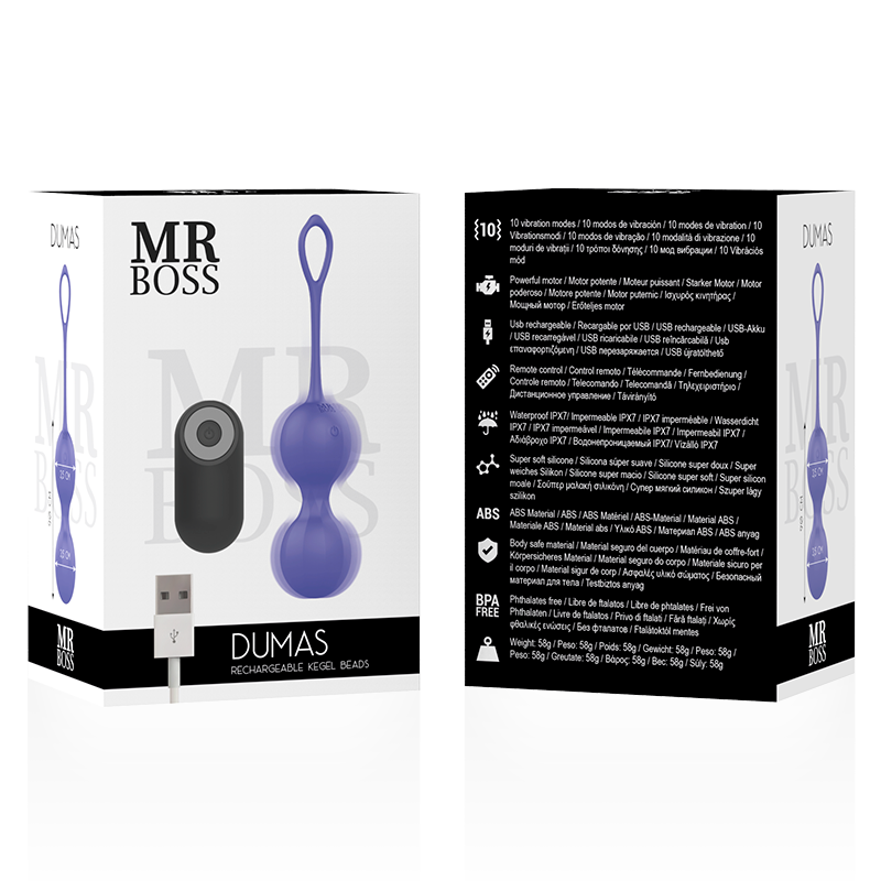 MR BOSS - DUMAS VIBRATING KEGEL BEADS REMOTE CONTROL - Imagem de 3