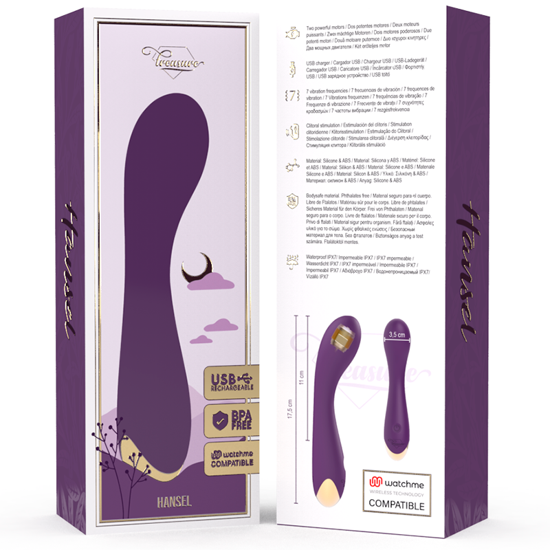 TREASURE - HANSEL G-SPOT VIBRATOR + WATCHME REMOTE CONTROL - Imagem de 2