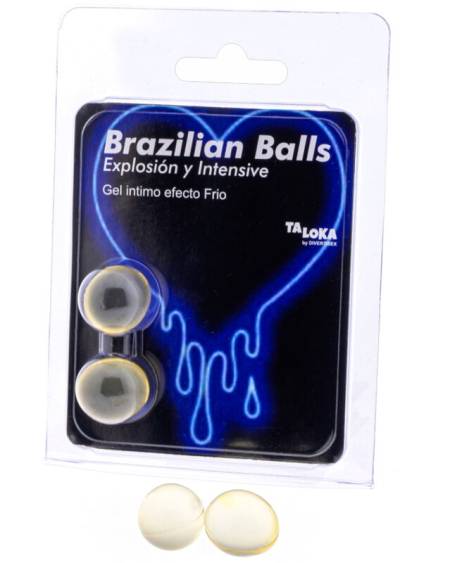 TALOKA - 2 BRAZILIAN BALLS COLD  VIBRATION EFFECT EXCITING GEL