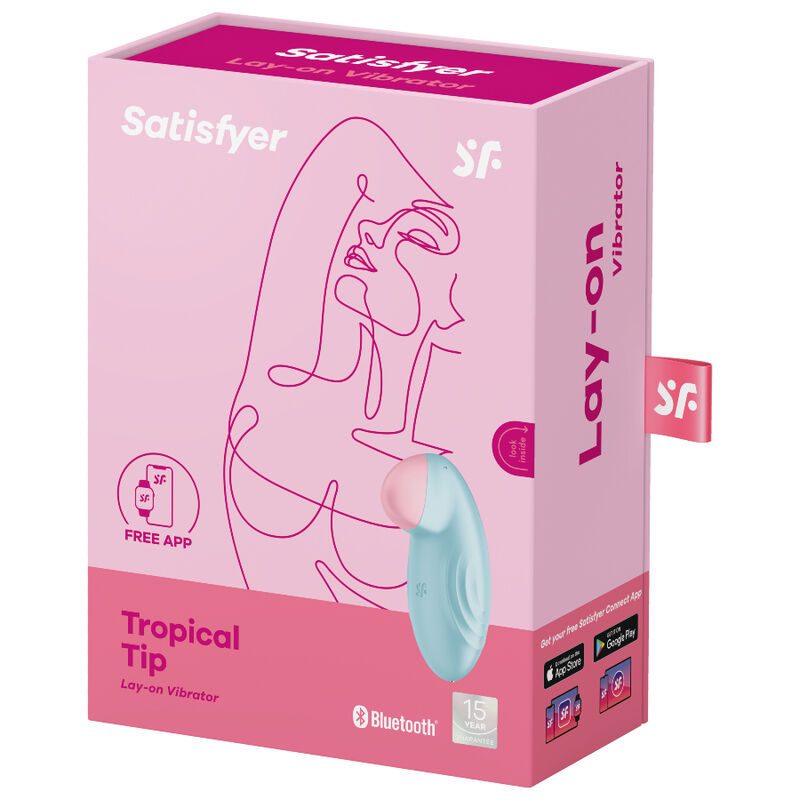 SATISFYER - TROPICAL TIP VIBRADOR LAY-ON AZUL - Imagem de 5