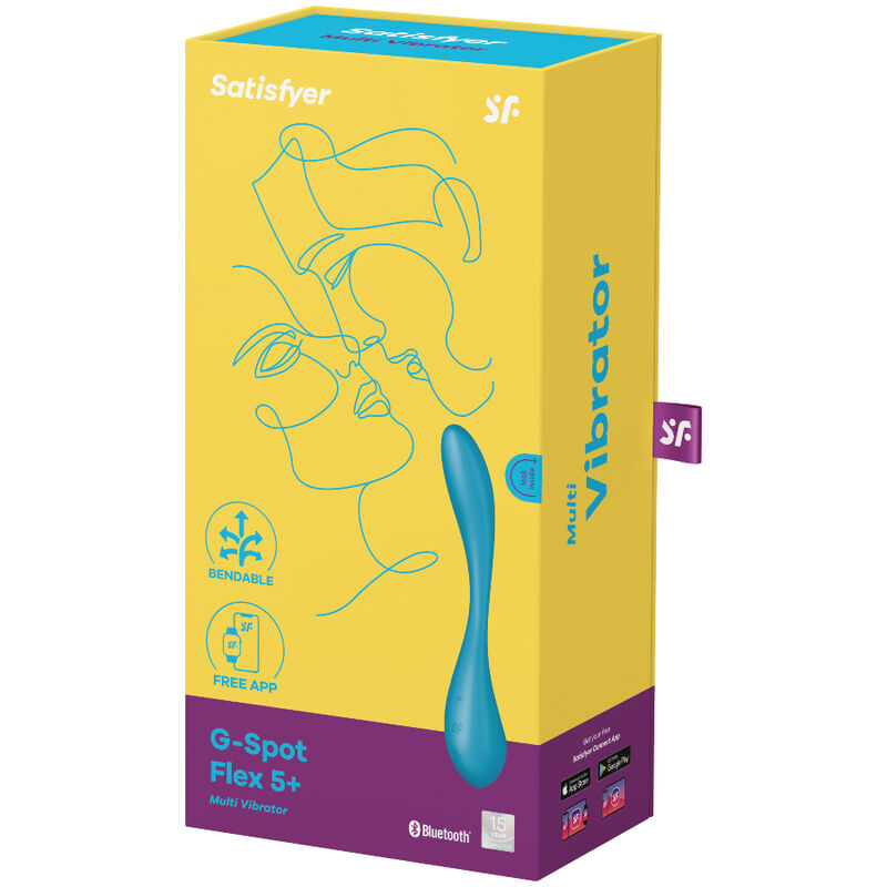 SATISFYER - G-SPOT FLEX 5 MULTI VIBRADOR AZUL - Imagem de 5