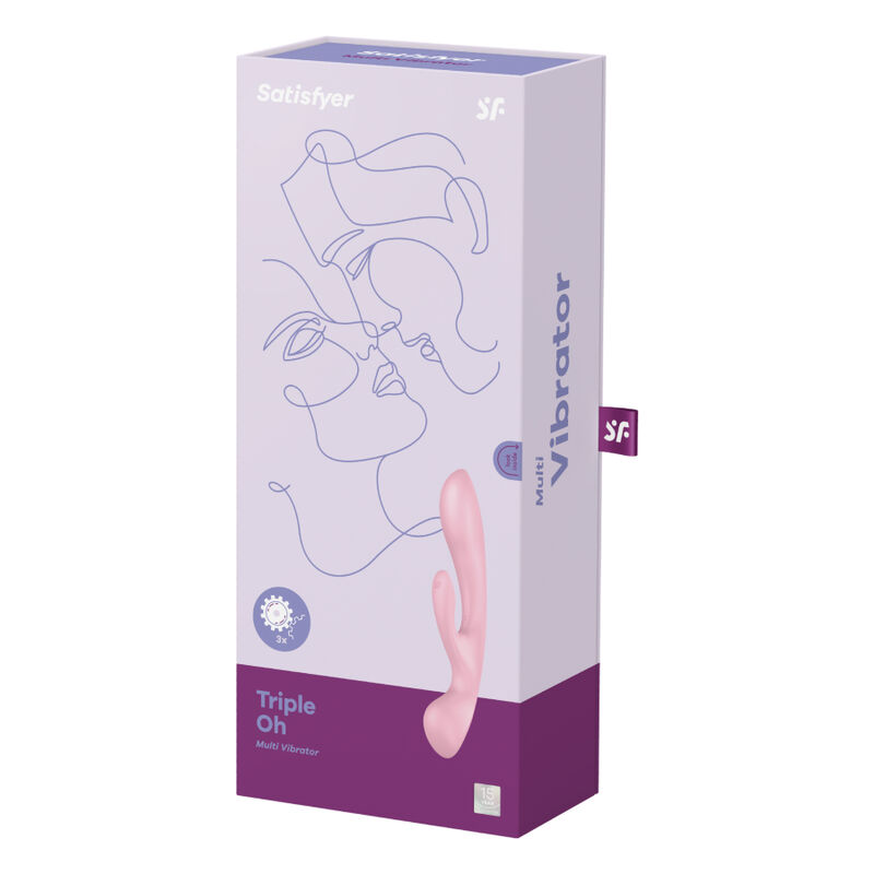 SATISFYER - TRIPLE OH VIBRADOR HÍBRIDO AZUL - Imagem de 4