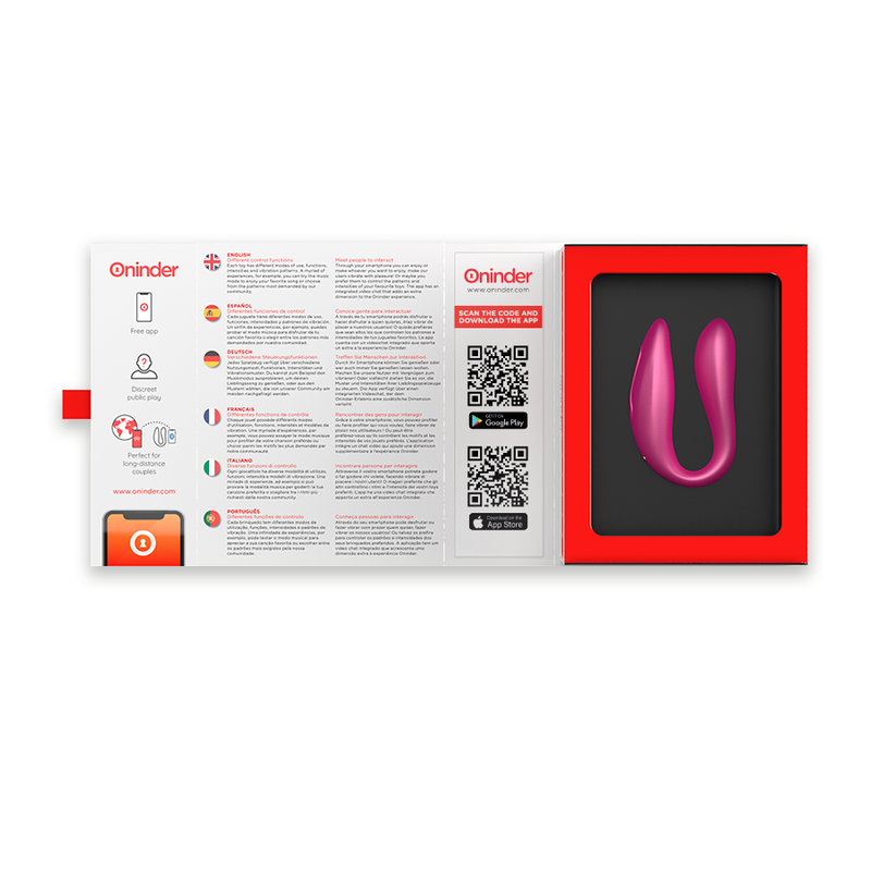 ONINDER - LISBOA ESTIMULADOR PUNTO G CLÍTORIS ROSA - APP GRATUITA ROSA - Imagem de 5
