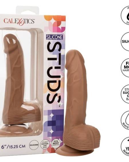 CALEXOTICS - PREGOS DE SILICONE 15.24 CM CASTANHO