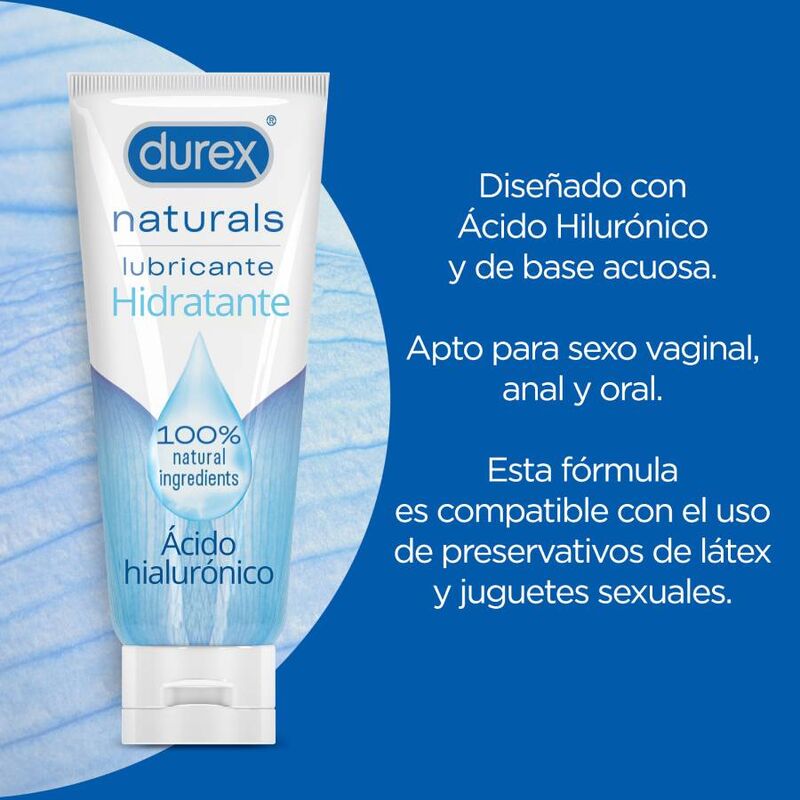 DUREX - NATURALS MOISTURIZING LUBE 100 ML - Imagem de 2