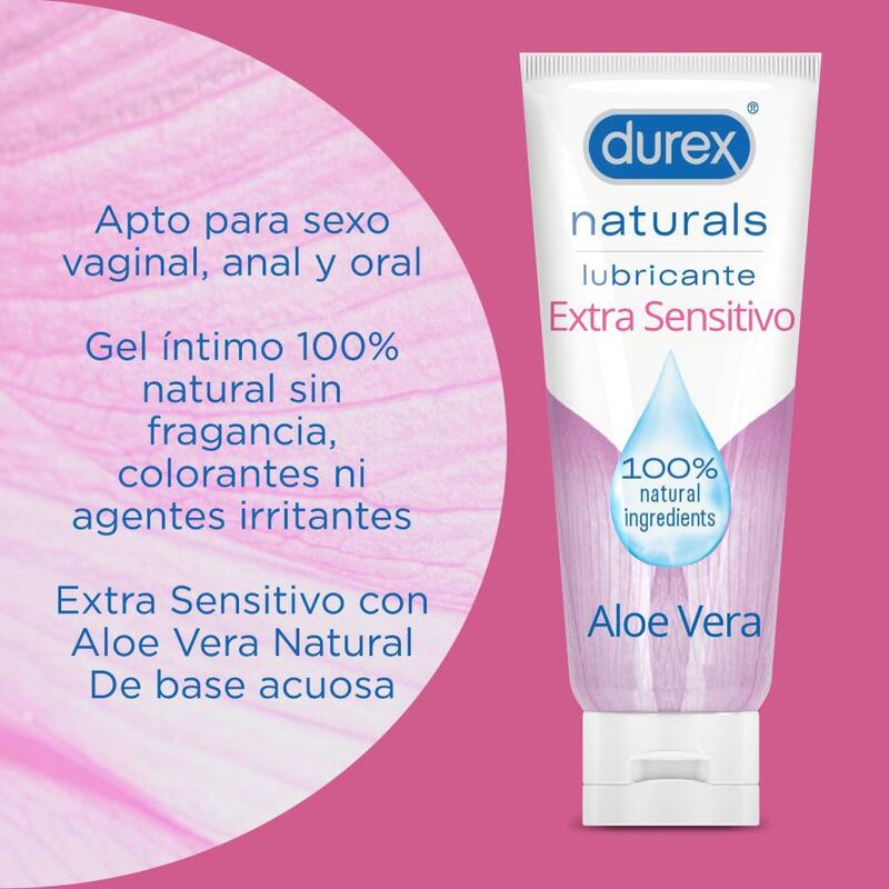 DUREX - NATURALS EXTRA SENSITIVE LUBRICANT 100 ML - Imagem de 3