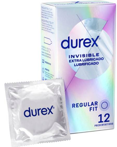 DUREX - EXTRA LUBRICATED INVISIBLE CONDOMS 12 UNITS